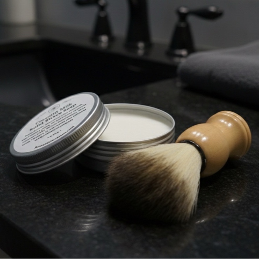 Coconut Milk Solid Shave Soap Set- 2.5oz, Vegan Friendly